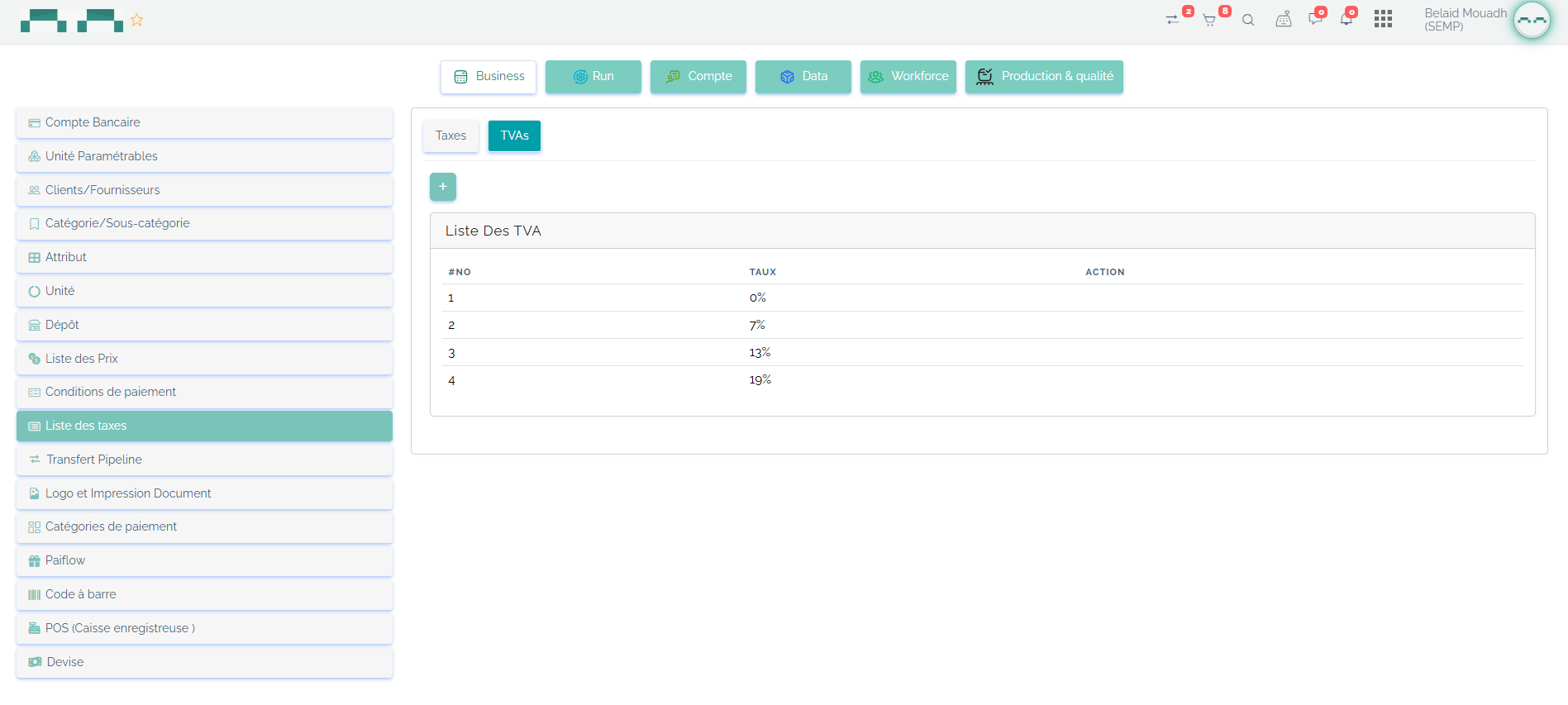 Logiciel ERP de configuration générale et personnalisation des modules